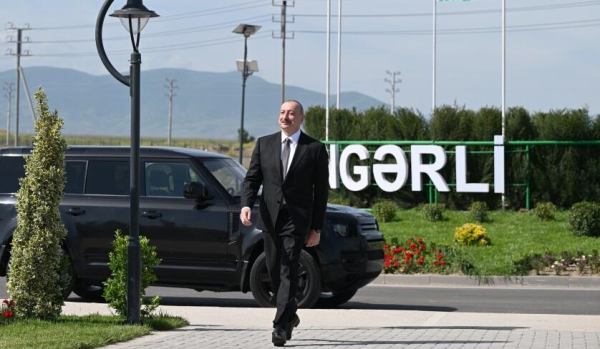 İlham Əliyev və birinci xanım Mehriban Əliyeva Ağdamda...